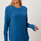 Ribbed Thumbhole Sleeve T-Shirt