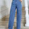 Bella Road High Waist Straight Leg Jeans with Pockets - Medium