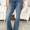 Judy Blue High Waist Tummy Control Flare Jeans - Dark