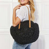 C'est La Vie Crochet Handbag in Black - Black