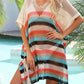 BELLA ROAD Cutout Striped Cover-Up with Tassel at Bella Road