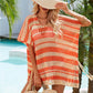 BELLA ROAD Tassel Openwork Striped V-Neck Cover Up at Bella Road