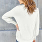 V-Neck Lantern Sleeve Top