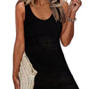 Bella Road Swim Openwork Scoop Neck Cover Up - Black