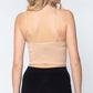 ACTIVE BASIC Round Neck Crop Rib Seamless Cami at Bella Road