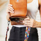 SHOMICO PU Leather Wide Strap Crossbody Bag at Bella Road