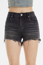 BAYEAS Raw Hem Denim Shorts at Bella Road