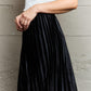 Accordion Pleated Flowy Midi Skirt