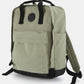 Olive Himawari waterproof canvas backpack with side pockets, large size, perfect for organizing essentials in any weather.