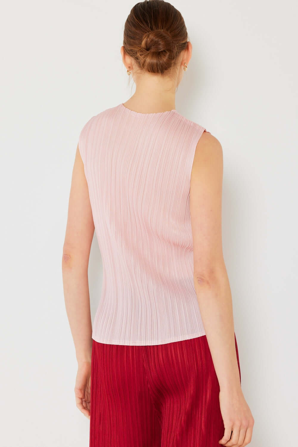 MARINA WEST SWIM Pleated Sleeveless Crewneck Tank at Bella Road