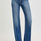 High rise raw cut jeans with tummy control for a stylish and confident look, featuring unique cut-out design.