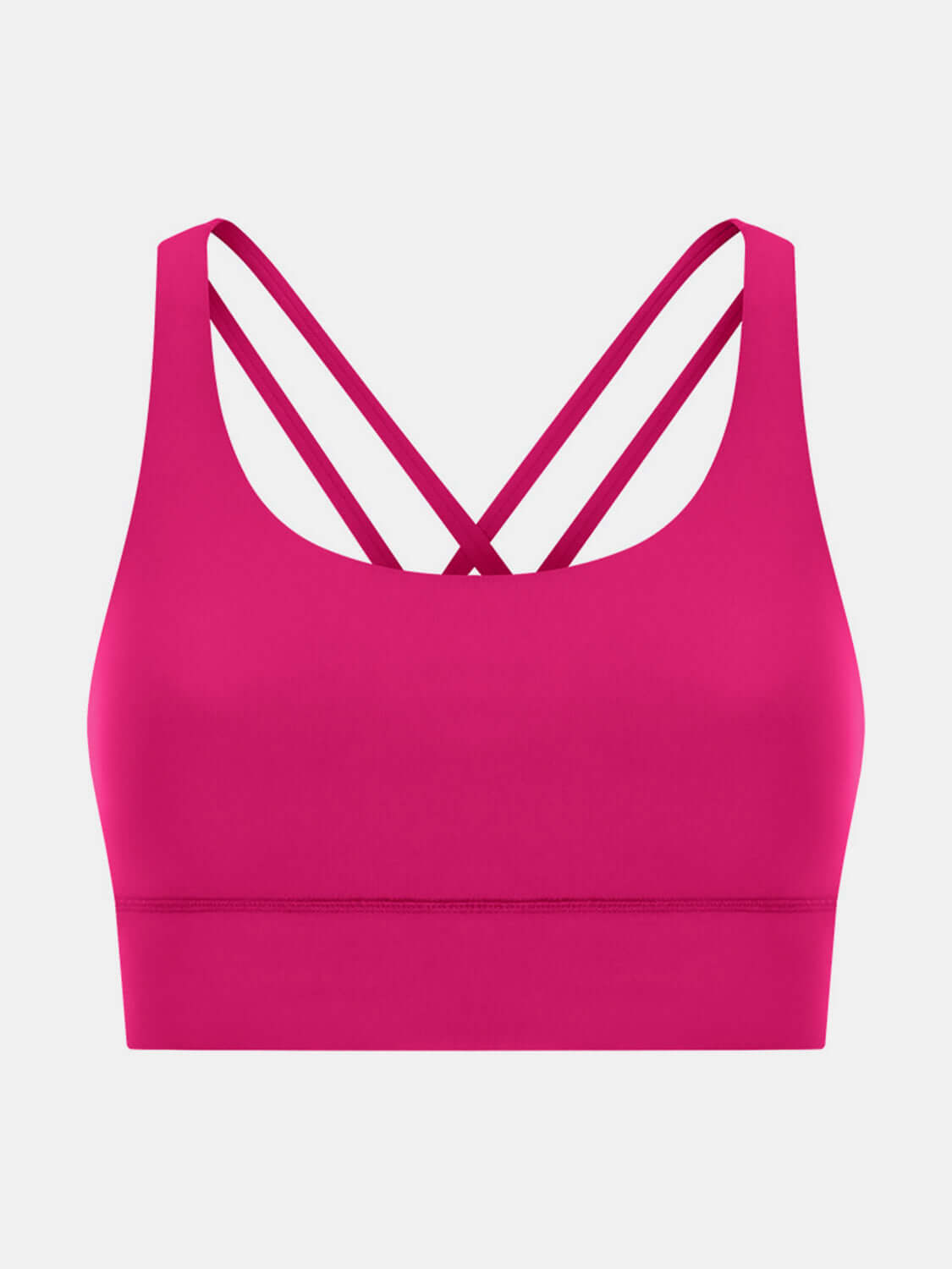 Bright pink Millennia crisscross scoop neck active tank with stylish straps for optimal comfort and breathability.