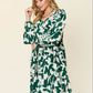 DOUBLE TAKE Full Size Printed Ruffle Hem Long Sleeve Dress at Bella Road