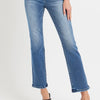 RISEN Full Size Mid Rise Ankle Straight Jeans with Pockets - Dark