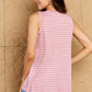 DOUBLJU Talk To Me Full Size Striped Sleeveless V-Neck Top at Bella Road