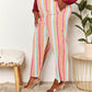 DOUBLE TAKE Striped Smocked Waist Pants with Pockets at Bella Road