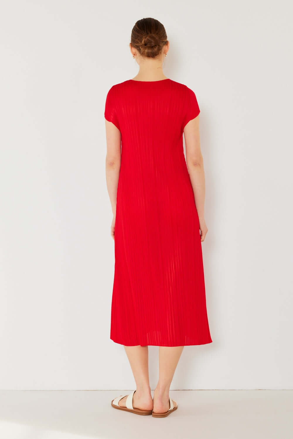 MARINA WEST SWIM Pleated Cap Sleeve A-Line Dress at Bella Road