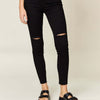 Judy Blue Distressed Tummy Control High Waist Skinny Jeans | Full Size - Black