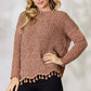 Tassel Trim Long Sleeve Sweater