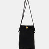 Bella Road Suede Snap Down Crossbody Bag - Black