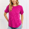 Carnival Vibes Animal Textured Top - Deep Purple