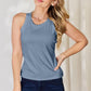 BASIC BAE Full Size Round Neck Racerback Tank at Bella Road