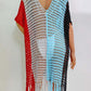 BELLA ROAD Fringe Color Block Scoop Neck Cover Up at Bella Road