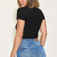 BASIC BAE Full Size Ribbed Round Neck Short Sleeve T-Shirt at Bella Road