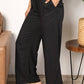 DOUBLE TAKE Drawstring Smocked Waist Wide Leg Pants at Bella Road