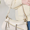 Braided Strap Shoulder Bag - BONE