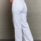 Raelene High Waist Wide Leg Jeans in White by Risen Jeans, showcasing flattering high-rise, chic wide leg design, and comfortable fit