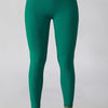 Crossover Waist Active Leggings - Mid Green