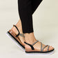 FOREVER LINK Rhinestone Strappy Wedge Sandals at Bella Road