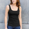 Square Neck Wide Strap Tank | Full Size - Black