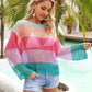 BELLA ROAD Color Block Openwork Boat Neck Cover Up at Bella Road