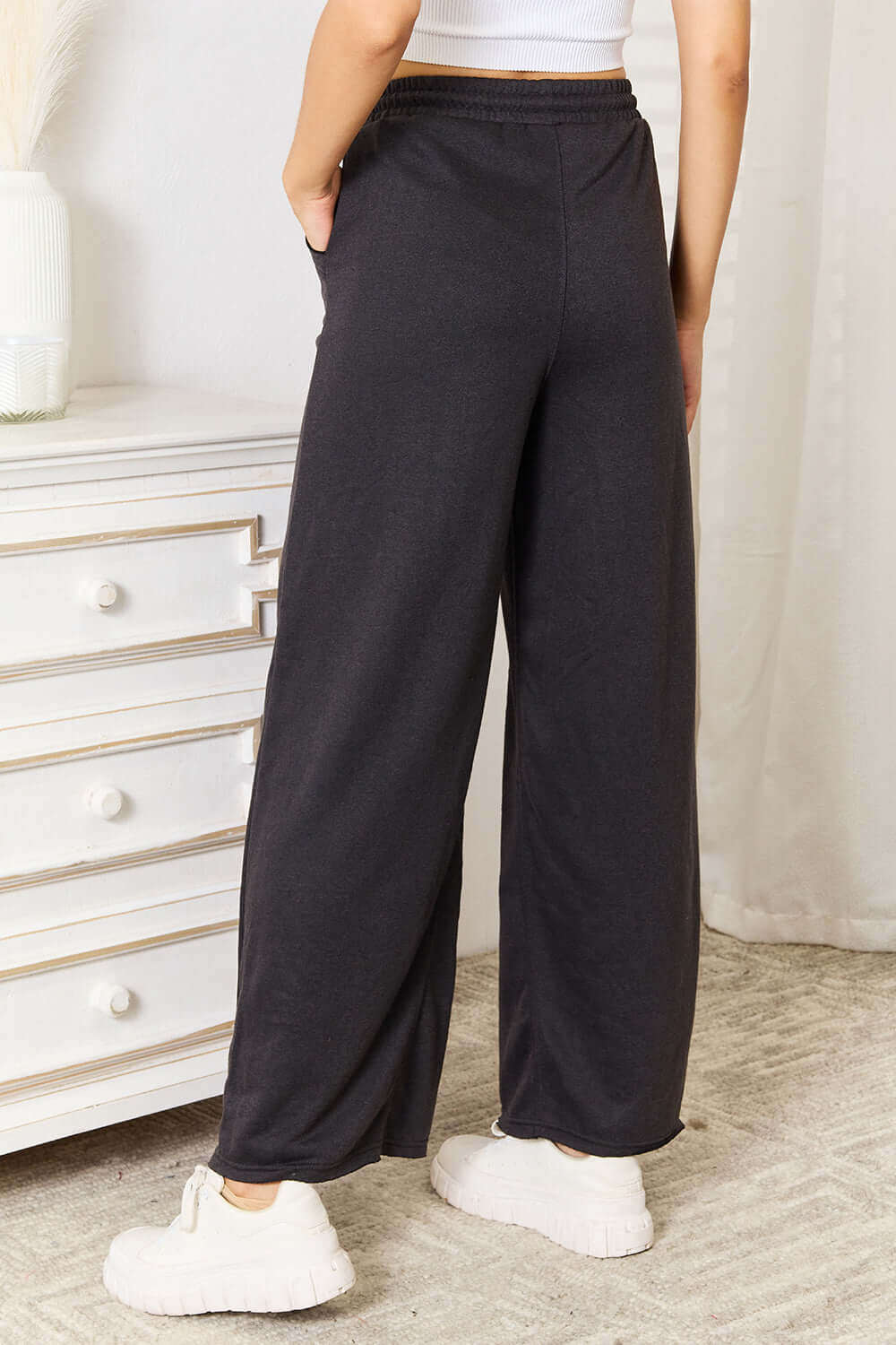 BASIC BAE Wide Leg Pocketed Pants at Bella Road