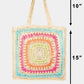 FAME Rainbow Crochet Knit Tote Bag at Bella Road