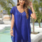 BELLA ROAD Slit Openwork V-Neck Cover-Up at Bella Road