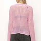 HYFVE Openwork Ribbed Long Sleeve Knit Top at Bella Road