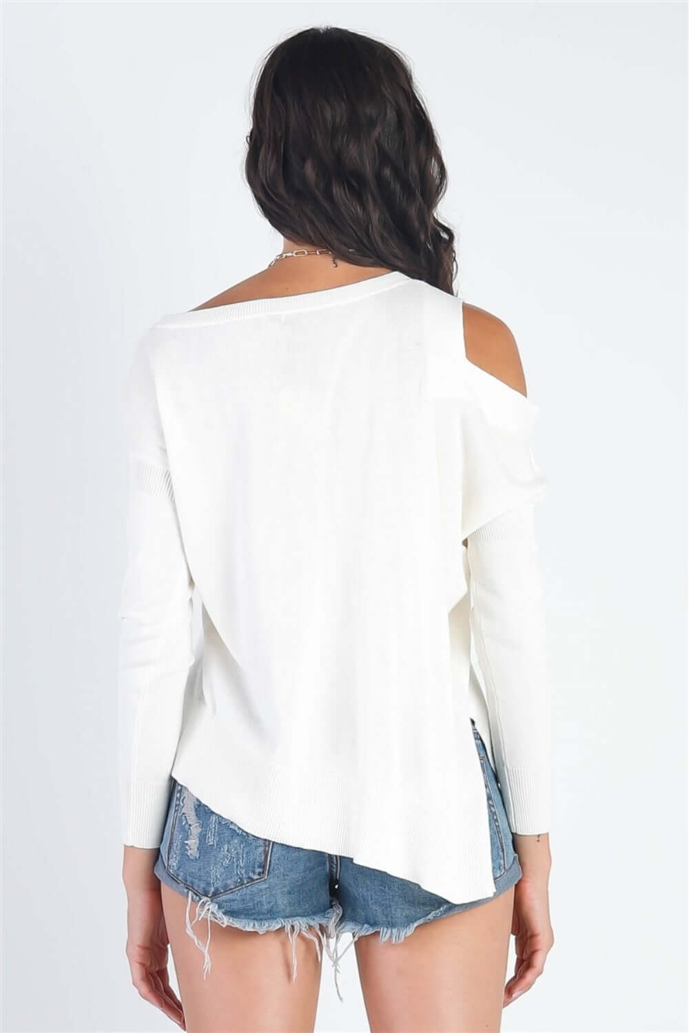 TASHA APPAREL Cold Shoulder Long Sleeve Knit Top at Bella Road