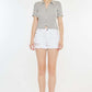 KANCAN Raw Hem Distressed Denim Shorts at Bella Road