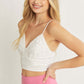 Textured Lace Crop Cami