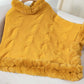 Cozy yellow Bella Road Fuzzy Hem Cable-Knit Poncho with soft fuzzy hem, perfect for chilly days in stylish comfort.