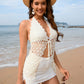 BELLA ROAD Tied Openwork Halter Neck Cover-Up at Bella Road