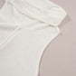 Bella Road sleeveless turtleneck sweater vest in white, featuring a cozy central seam perfect for layering.