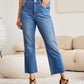 Woman wearing Mini Mia Full Size Tummy Control High Waist Jeans by RFM Jeans