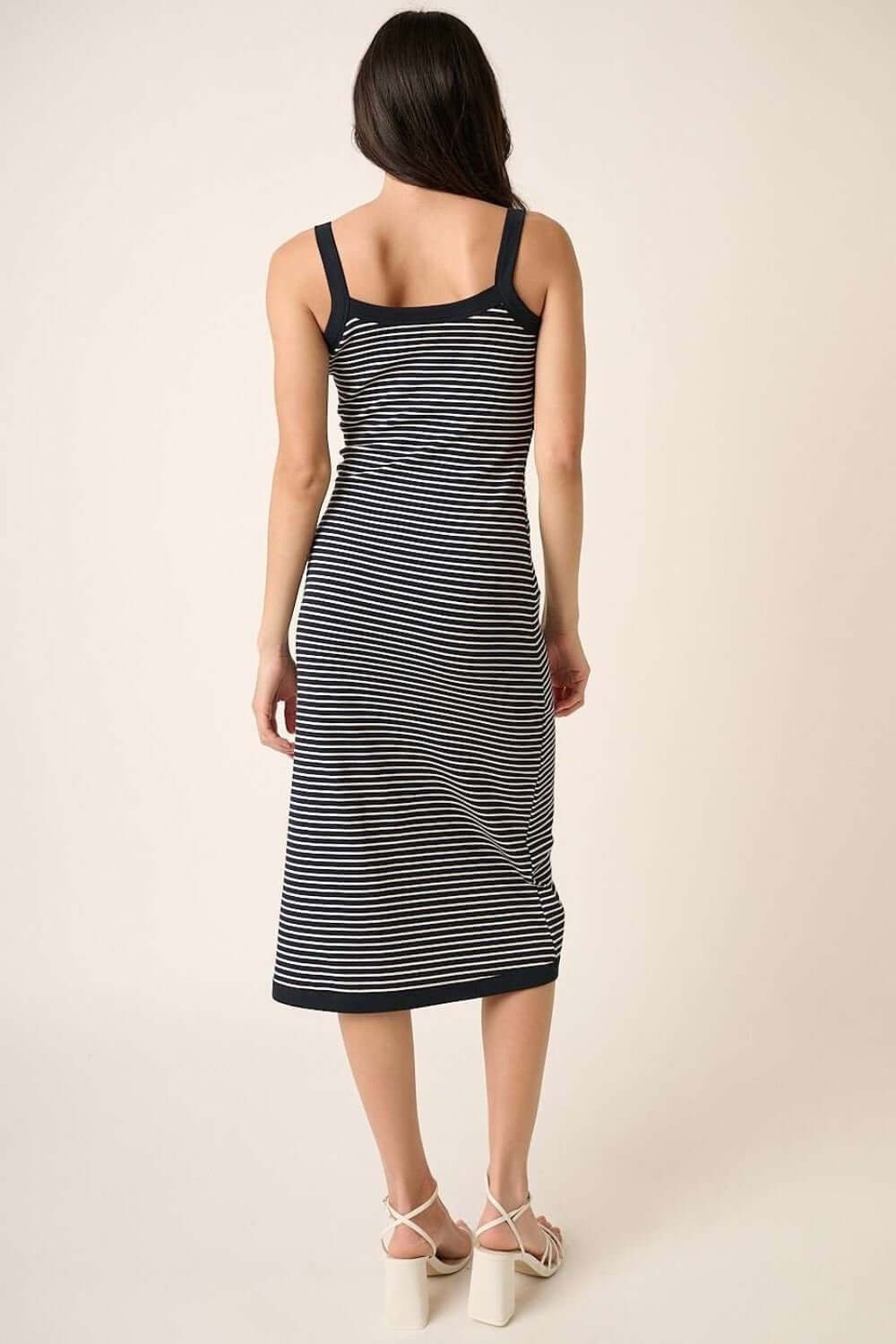 MITTOSHOP Contrast Striped Midi Cami Dress at Bella Road