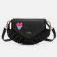 Nicole Lee USA Graphic Crossbody Bag with colorful heart design and adjustable strap