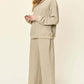 DOUBLE TAKE Full Size Texture Long Sleeve Top and Pants Set at Bella Road