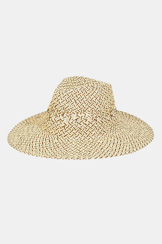 FAME Cutout Woven Straw Hat at Bella Road